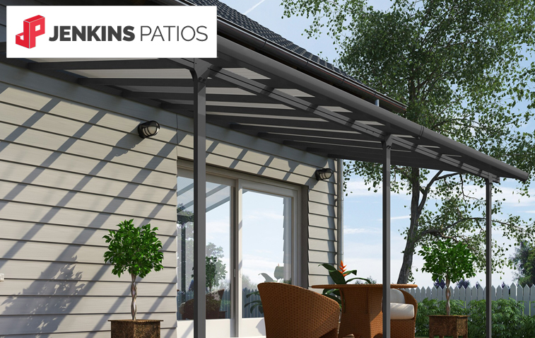 Modern metal lattice patio cover for stylish backyard design